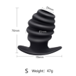 BLACK SILICONE HOLLOW BUTT PLUG SMALL